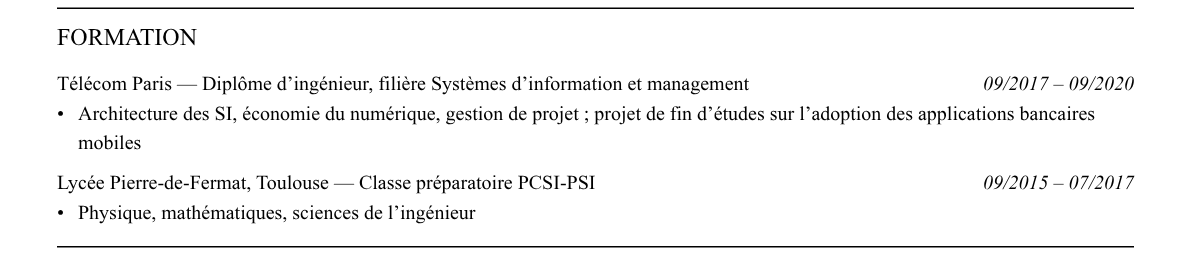 CV consultant en transformation digitale : formation